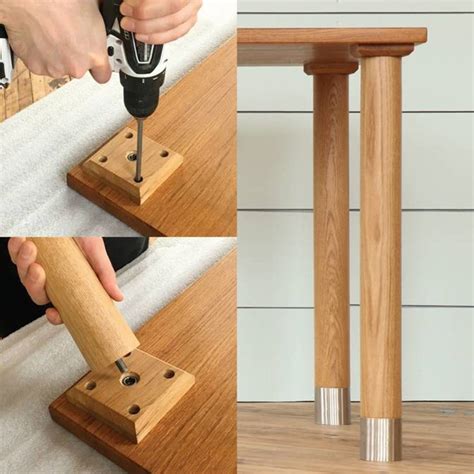 wood table leg mounting hardware